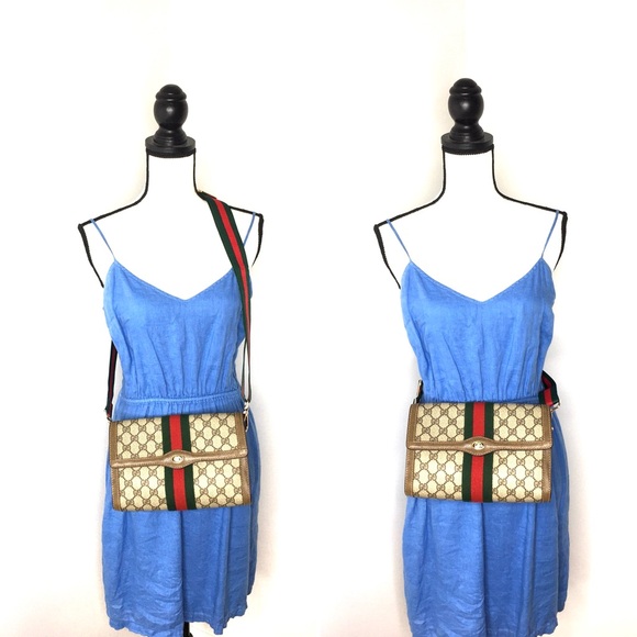 Authentic Gucci clutch converted into a crossbody bag brown monogram canvas - Picture 2 of 16